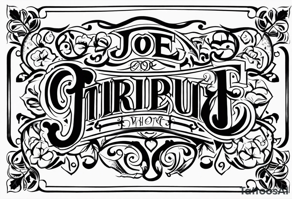 Tribute to Joe and Darlene who passed away on may 13 of different years tattoo idea