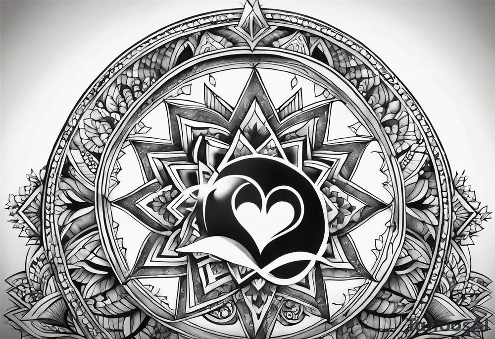 deve contenere la parol RESK in un cuore tattoo idea