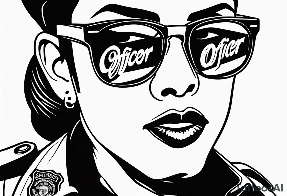 Officer Sunglasses tattoo idea