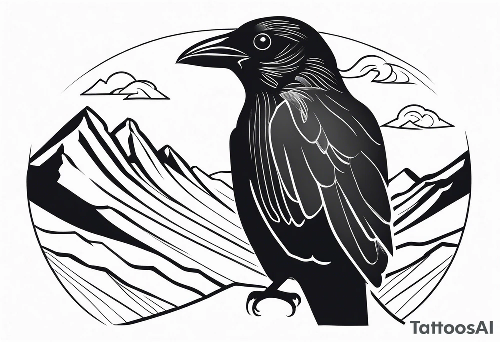 alpine chough tattoo idea