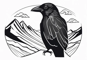 alpine chough tattoo idea