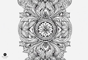 Butt and leg sleeve patterns tattoo idea