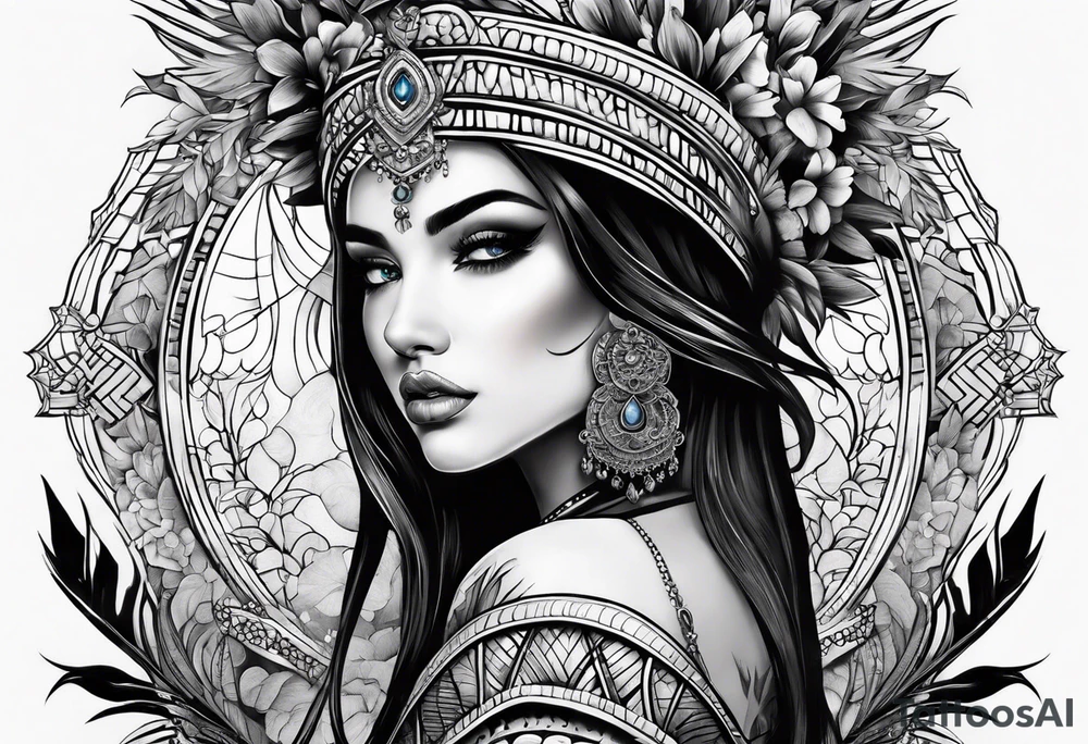 The blue lady of changa tattoo idea