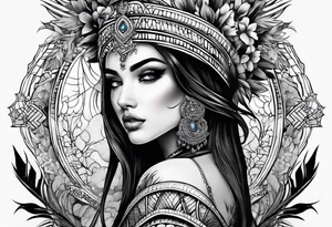 The blue lady of changa tattoo idea