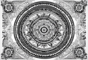 Mount Everest mandala tattoo idea