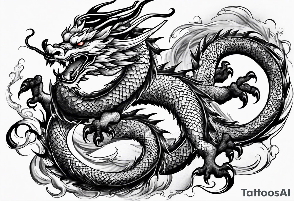 Japanese dragon tattoo idea