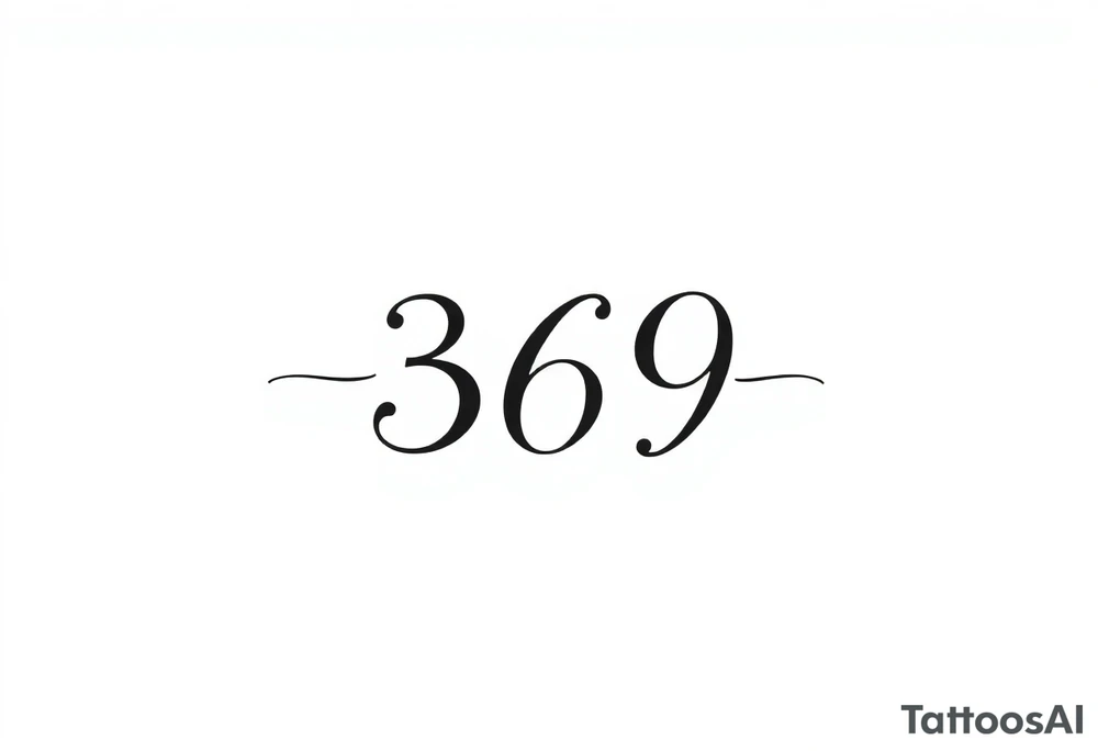 369 tattoo idea