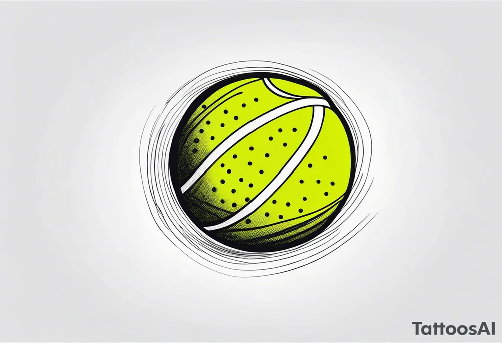 Tennis ball tattoo idea