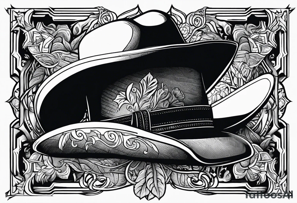 western cowboy tattoo idea