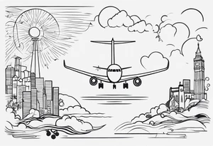 Something that describes a love for travel simple tattoo idea