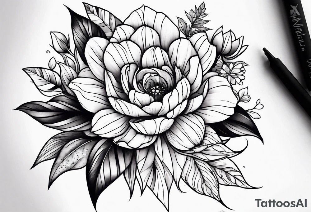 Flowers on arm tattoo idea