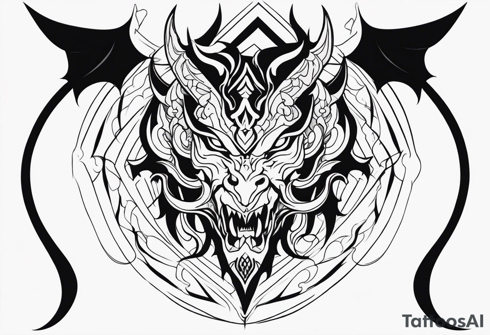 Demon tattoo idea
