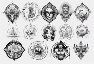 7 modern wonders of the world tattoo idea