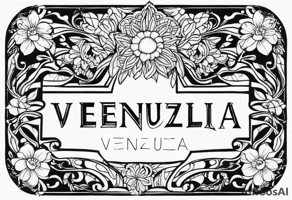 The word "Venezuela" tattoo idea