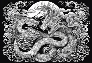 Almighty God cutting off the serpent head off tattoo idea