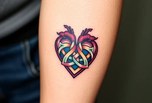 celtic knot heart tattoo idea