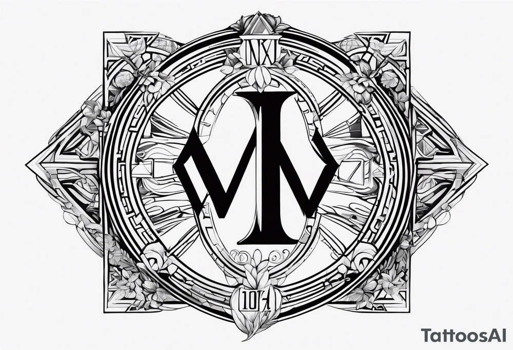 roman numeral of the year 1974 tattoo idea