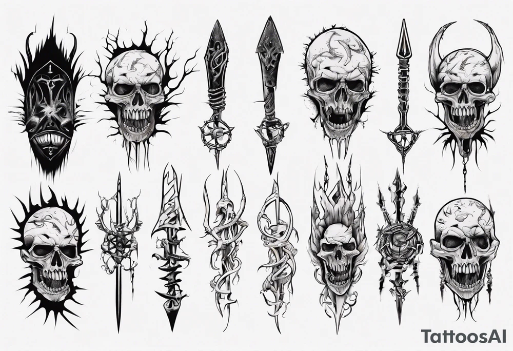 Silent hill
Sharp teeth
Horror
Gothic
Visceral 
Tendrils
Corruption 
Stitches
Blades
Bone tattoo idea