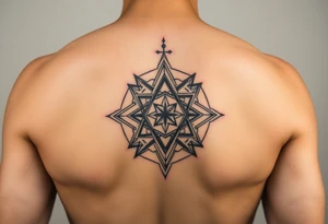 sacred geometry style tattoo for lean forearm with themes including spirituality, construction, football, travel, free spritedness tattoo idea