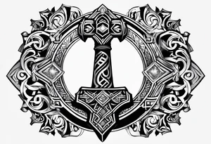 Thors hammer tattoo idea