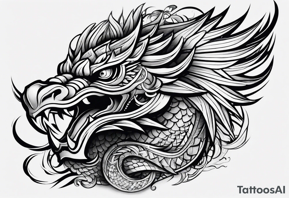 quetzalcoatl sleeve tattoo idea