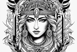 Mascusline Greek mythology lighting bolts tattoo idea