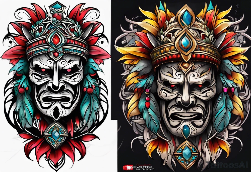 Tribe cross tattoo cover up tattoo idea