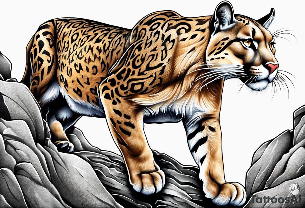 puma stalking tattoo idea