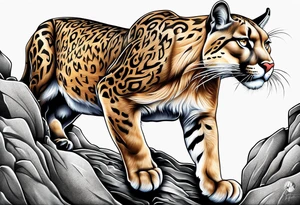 puma stalking tattoo idea