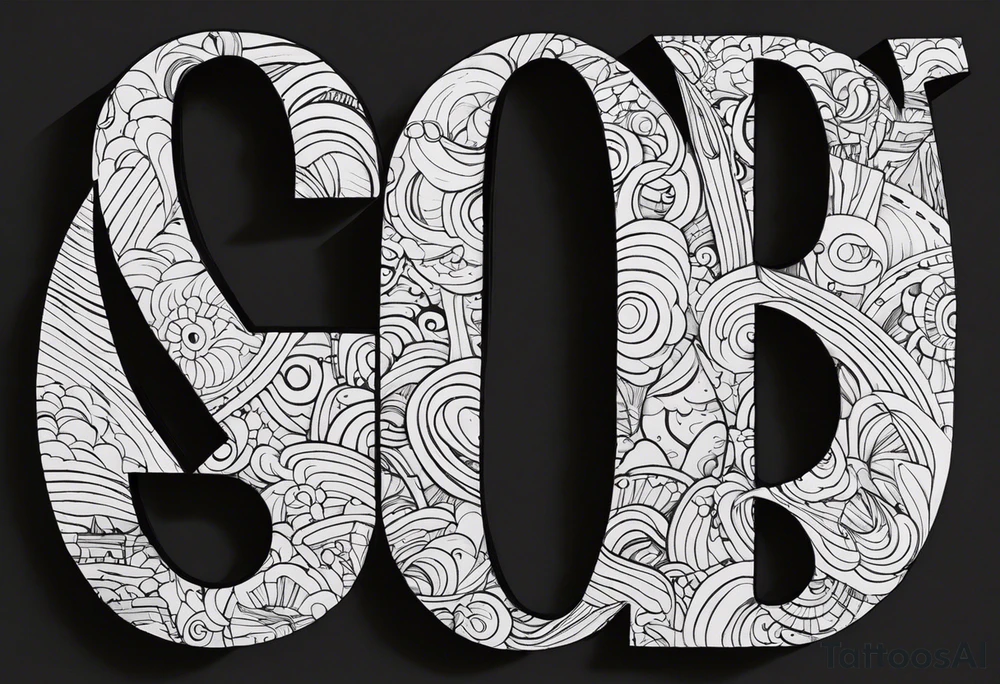 A.O. In big letters across the sky tattoo idea