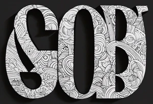 A.O. In big letters across the sky tattoo idea