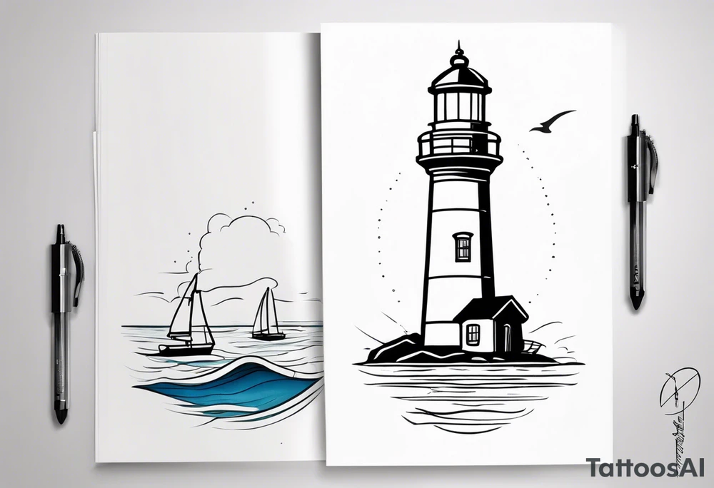 lighthouse acutally light up tattoo idea