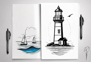 lighthouse acutally light up tattoo idea
