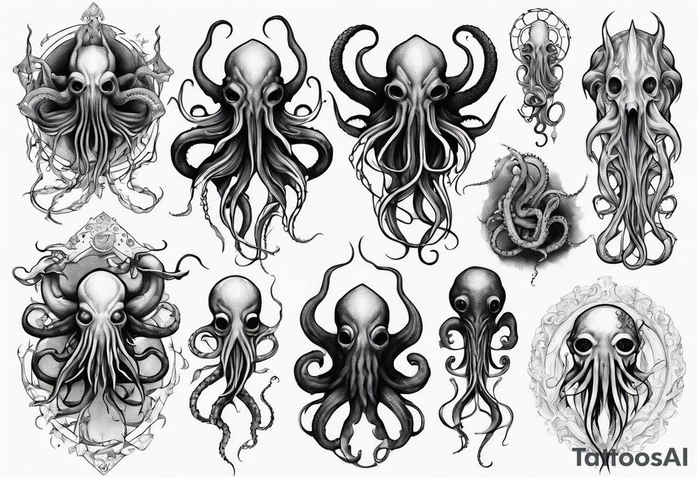 Cthulhu mythe long tattoo
with lot of tentacle tattoo idea