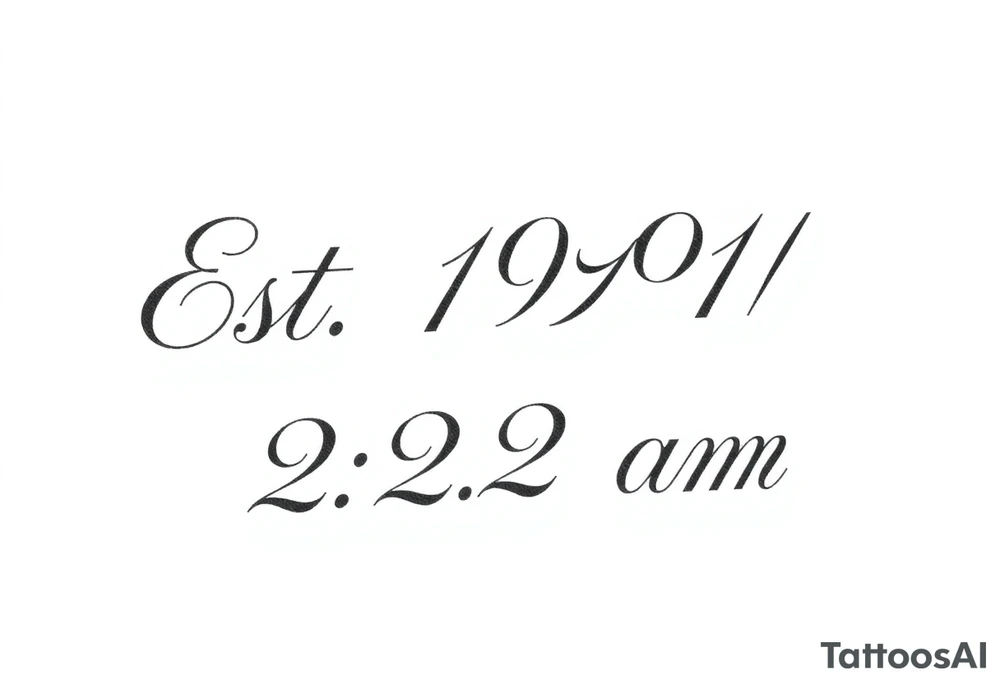 Est. 1991  2:22 am tattoo idea