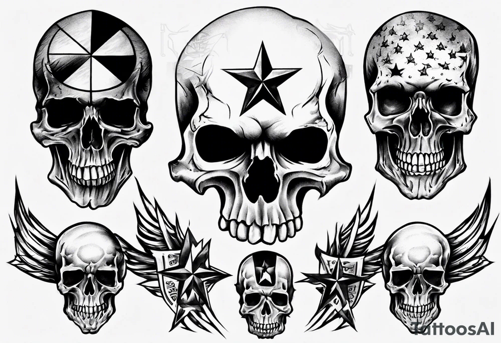 patriot
skulls tattoo idea