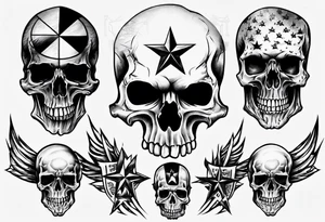 patriot
skulls tattoo idea