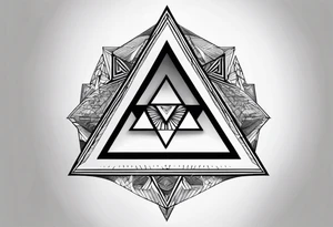 triangle optic illusion tattoo idea