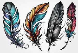simple feather tattoo idea