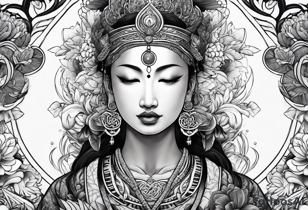 zen meditation tattoo idea