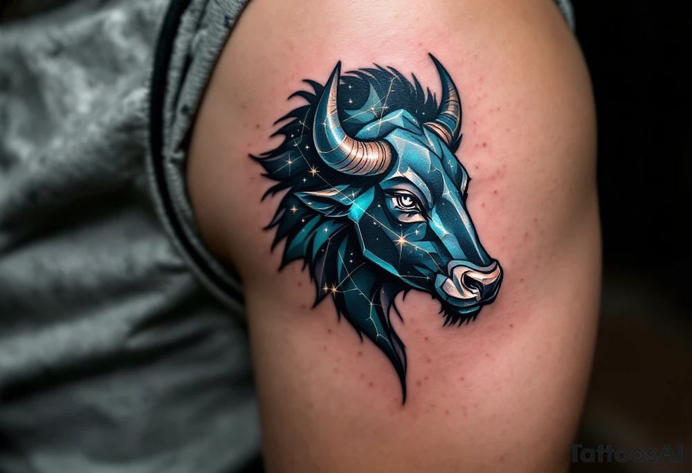 With a glint of steel and chestnut tones, the Taurus star constellation anchors the spring sky. tattoo idea