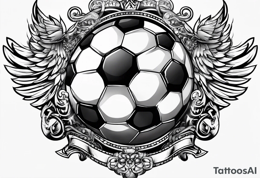 Football cross tattoo idea