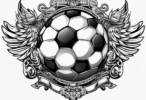 Football cross tattoo idea