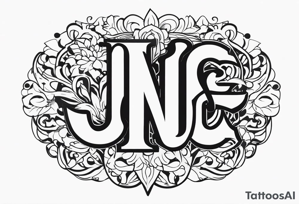 Initials JDM , JNM , JAG tattoo idea