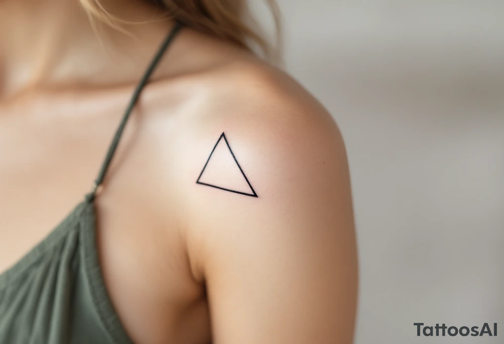 A minimalist black ink triquetra, tattoo idea