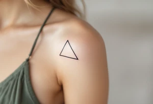 A minimalist black ink triquetra, tattoo idea
