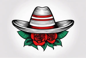 Mexican hat
red rose tattoo idea