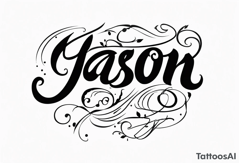 Jason cursive tattoo idea