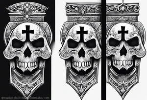 Tomb with cross tattoo idea