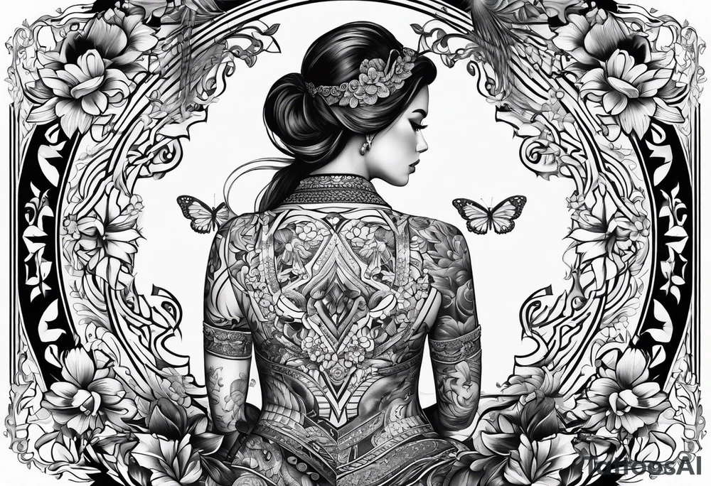 upper back tattoo tattoo idea